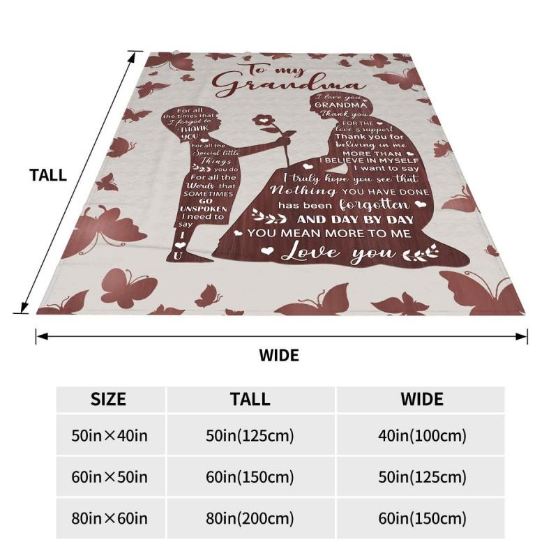 Grandma Blanket Gifts for Grandma Mother's Day Birthday Gifts from Grandchildren,Best Grandma Gifts Ideas,to My Grandma Gifts Blanket from Granddaughter