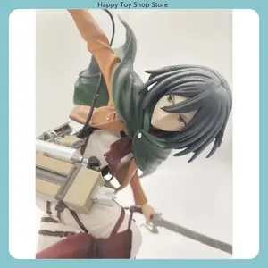 Attack On Titan Mikasa Ackerman Attack Pose Anime Figure - 29cm Model Statue, Collection Desktop Decoration Ornament