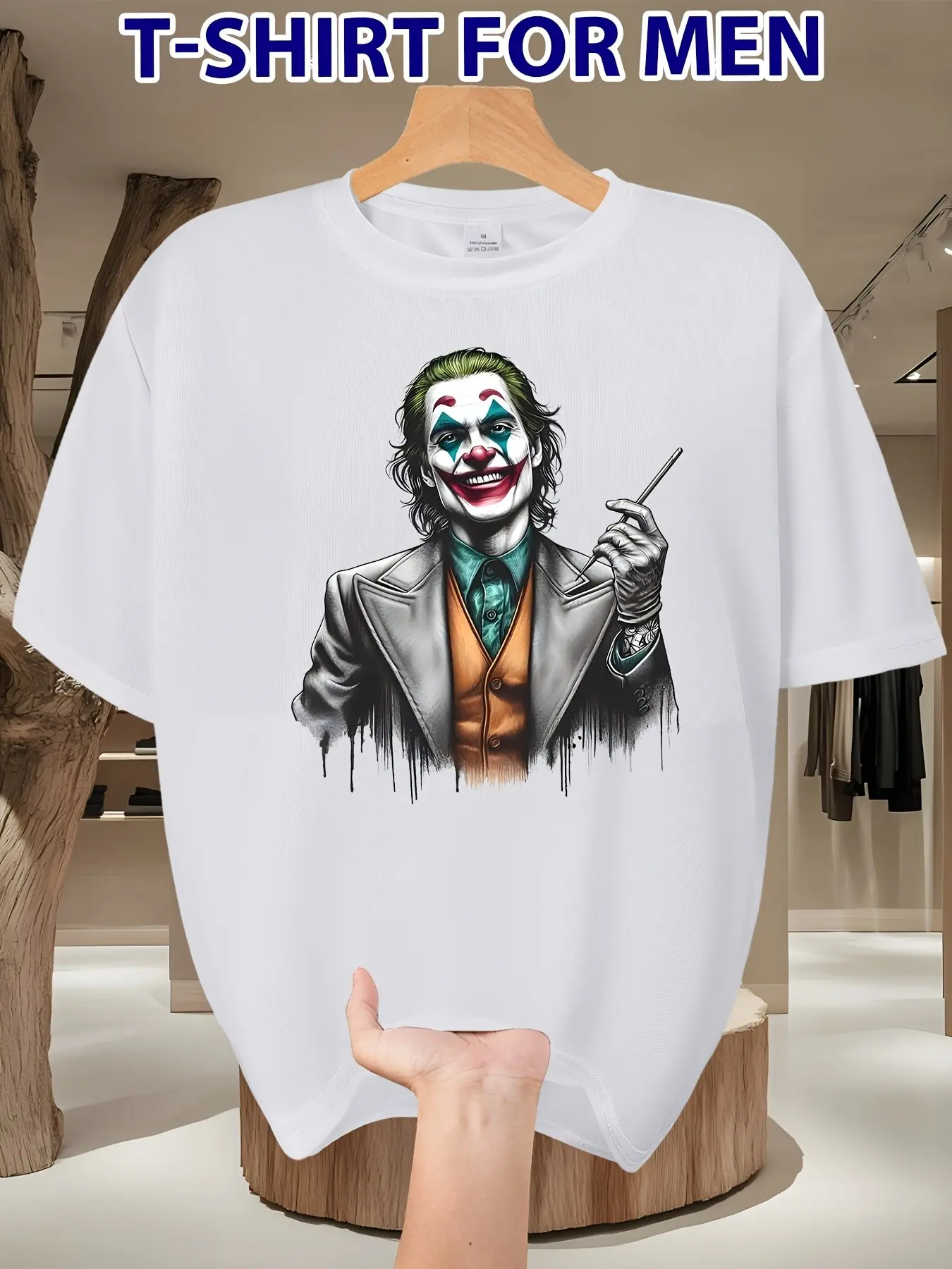 Warner Bros. Authorized Wb the Joker Men's Short Sleeve T-Shirt, Outdoor Wear, Fashion Design, Birthday Gift, All-Seasons, Easter Gift