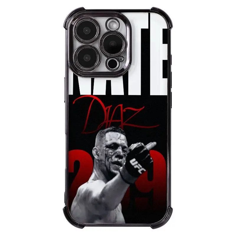 UFC legend Nate Diaz's graphic phone case, compatible with iPhone 17, 16, 15, 14, 13 12 and Samsung Galaxy S22-26 Perfect Birthday Gift for Friends