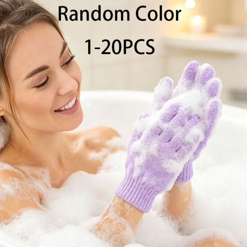 Body Wash Bath Glove, Moroccan Kessa Exfoliating Gloves, Natural Polyester & Nylon, Gentle Skin Care, Durable, Home Use, Hot Bath Essential