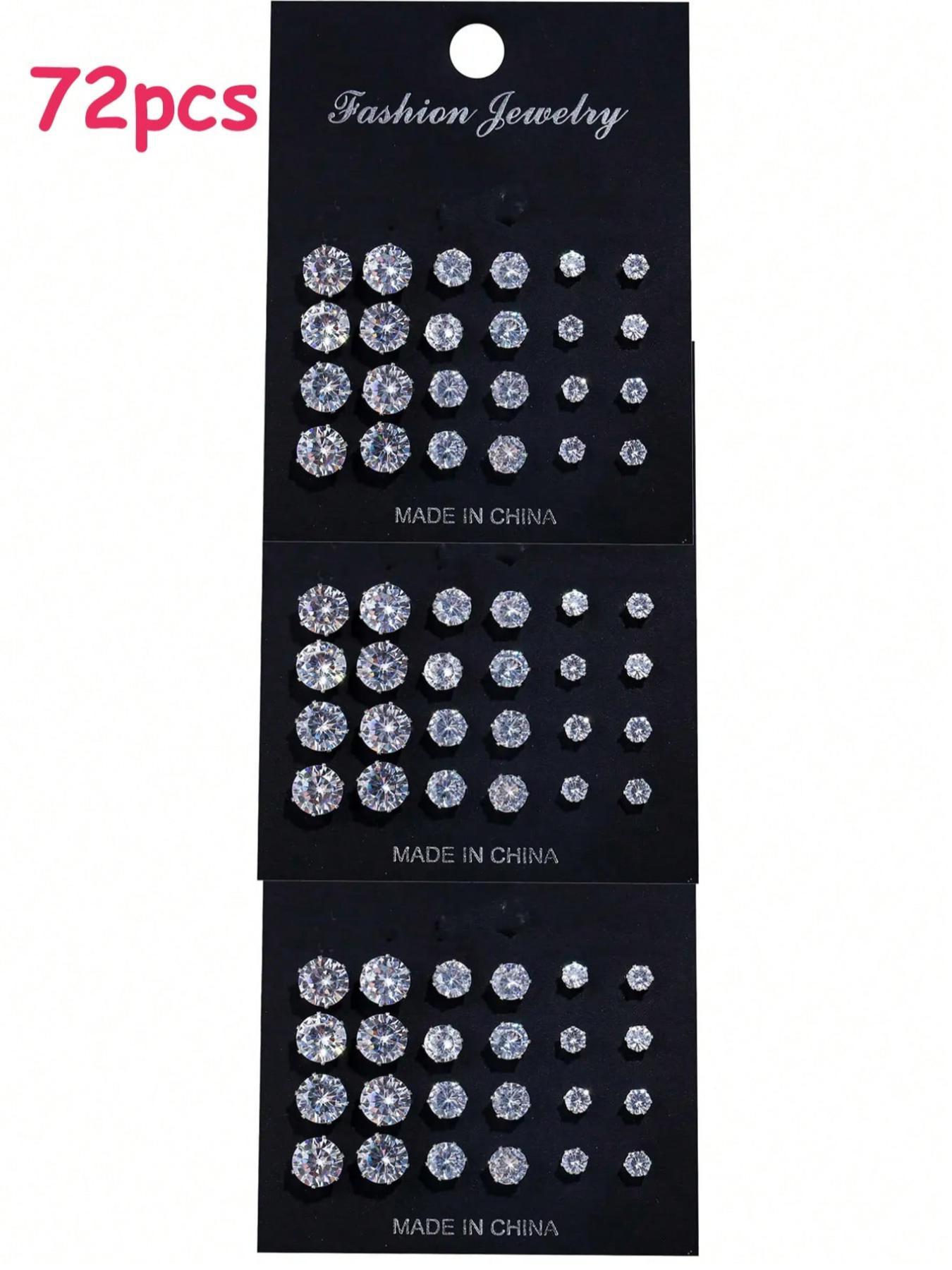 Fashionable Rhinestone Decorated Earrings Set, Fashion Jewelry for Party, Everyday Accessory, Trendy All-match & Exquisite Jewelry for Birthday Gift, Ear Studs