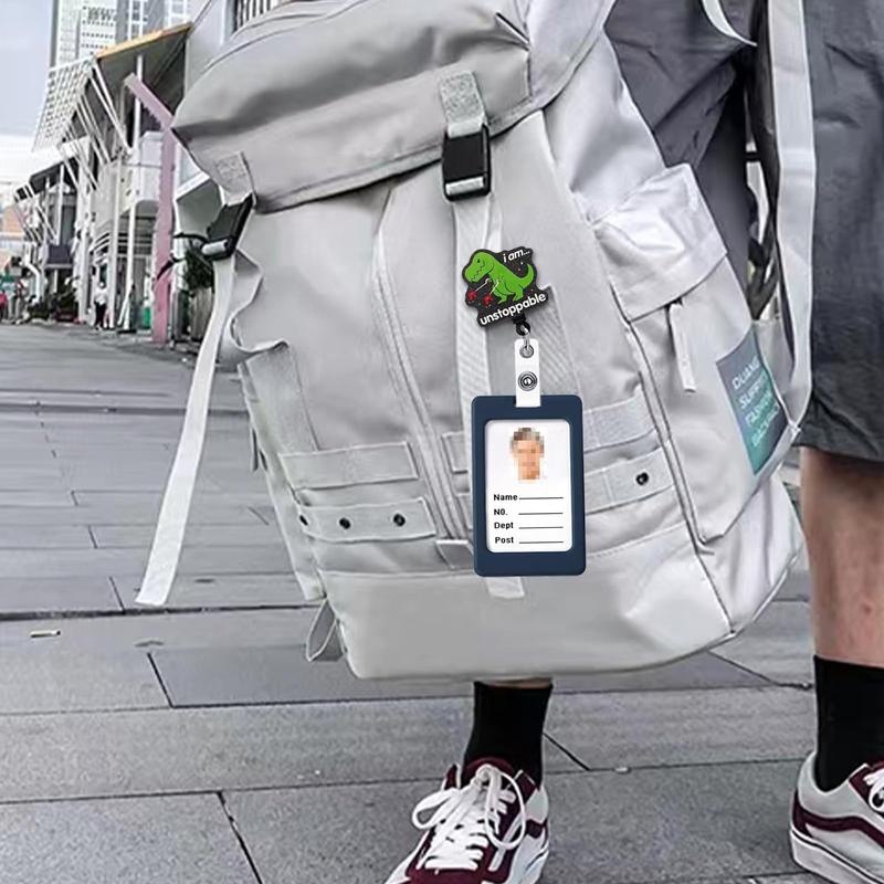 Inspirational Retractable Badge Reel with Alligator Clip I'm Unstoppable ID Card Badge Holder T-Rex Dinosaur Badge Funny Black Glitter Badge Reel Gift for Office Worker Nurse Doctor Teacher