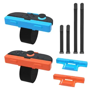 2-Pack Joy-Con Wrist & Leg Straps for Nintendo Switch 2, Adjustable Dance Controller Bands, Hook-And-Loop Straps, Adapter Brackets
