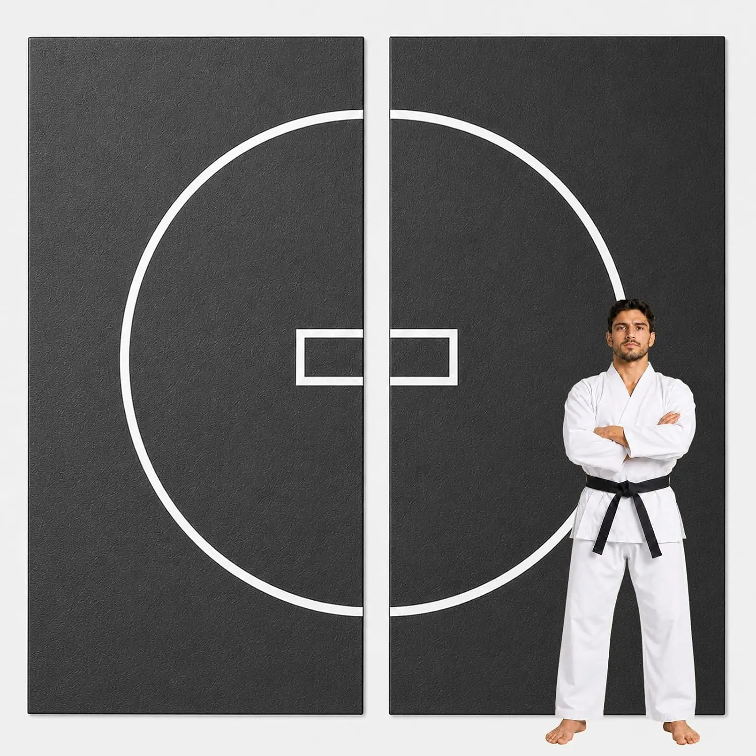 10' X 10' Wrestling Mats for Home, Foldable Jiu Jitsu Mats, Rollable Bjj Mats for Home, Jiu Jitsu Mats for Bjj Jiu Jitsu Judo Grappling Boxing Taekwondo Mma with Straps and Bag