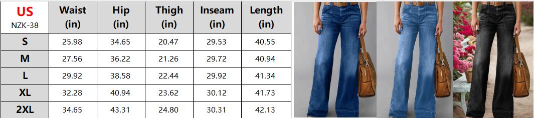 Women's Loose Straight Leg Denim Jeans, Comfortable Casual Style, Perfect for Daily Wear and Outdoor Activities, T-chic