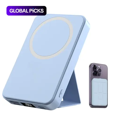Magnetic Portable Wireless Fast Charger, Portable Charger Powerbank, 10000 mAh Power Bank with 22.5W PD Quick Charge and LED Display, Compatible with iPhone Series, Travel Power Bank #GLOBAL PICKS