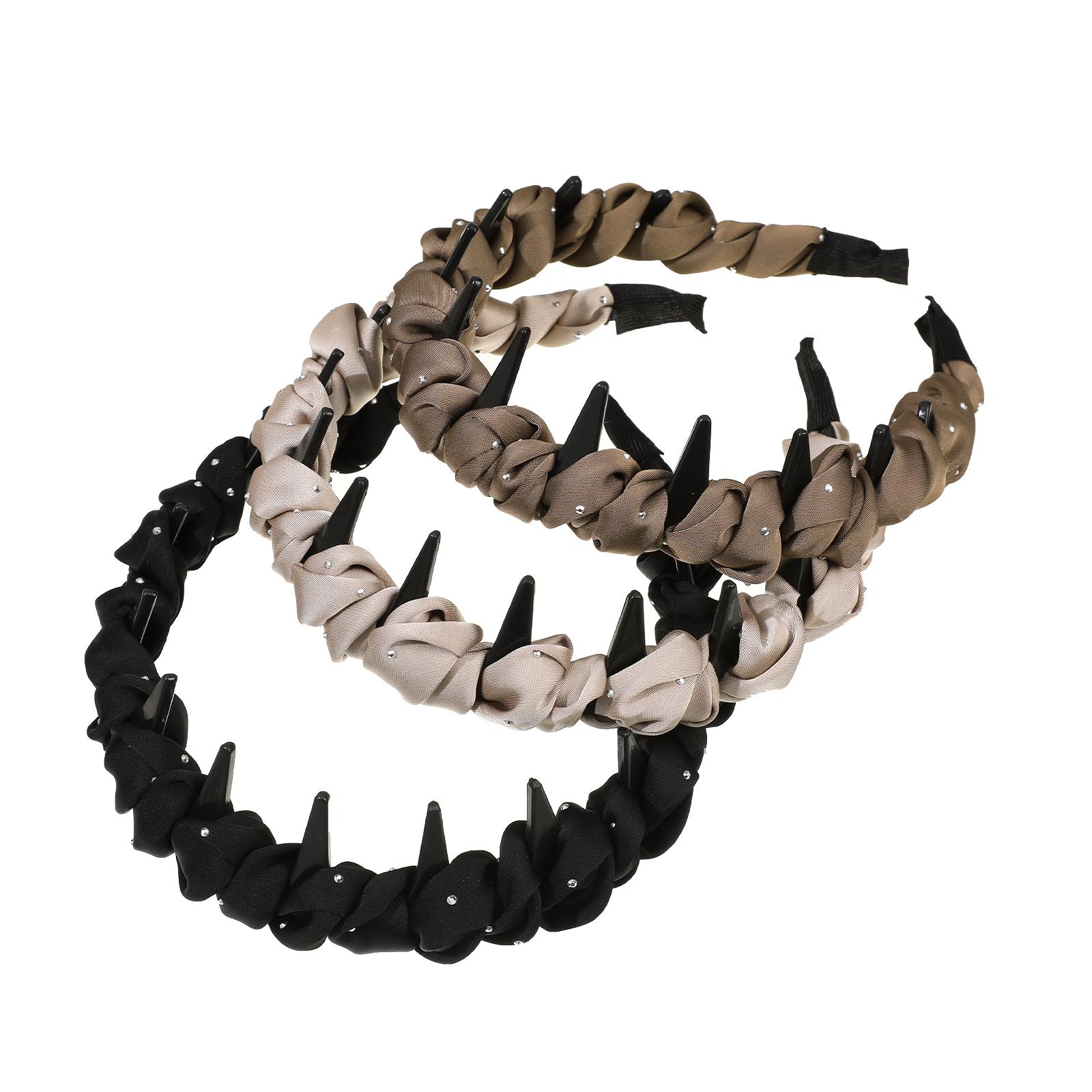 AWAYTR 3Pack Vintage High Cranium Hairband Fashion Headbands with Teeth Comb for Women Party Wedding Home Hairband Hair Accessories AWAYTR 3Pack Vintage High Cranium Hairband Fashion Headbands with Teeth Comb for Women Party Wedding Home Hairband Hair Accessories