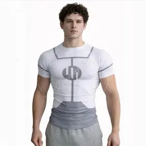 Invinciblee Viltrumite Cosplay Compression T-Shirt Omni-Man Inspired Sports Tee Long/Short Sleeve Daily Cos Slim Fit for Workout