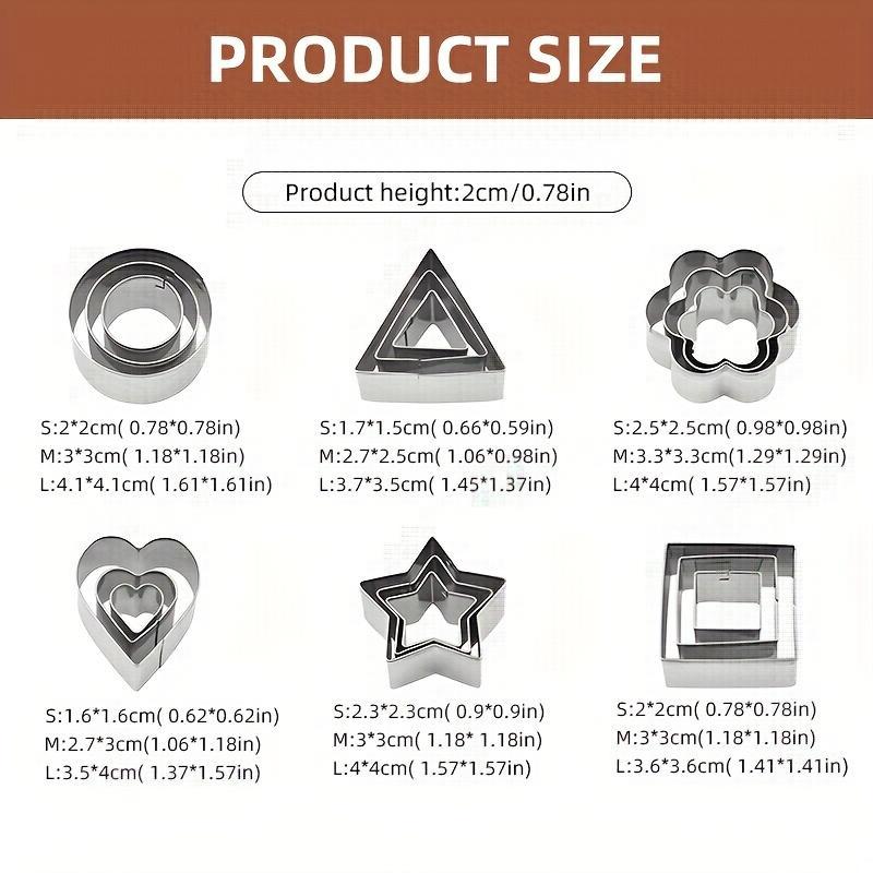 24pcs Geometric Cookie Cutter Set,, Non-Stick, Easy to Clean, DIY Biscuit, Cookie, Cake Decorating Tools, Birthday Themed Baking Accessories