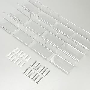 12 Pack Clear Vinyl Record Holder Wall Mount, Invisible Floating Acrylic Album Record Holder for Displaying Daily LP, CD Listening 12 Pack Clear Vinyl Record Holder Wall Mount, Invisible Floating Acrylic Album Record Holder for Displaying Daily LP, CD Listening