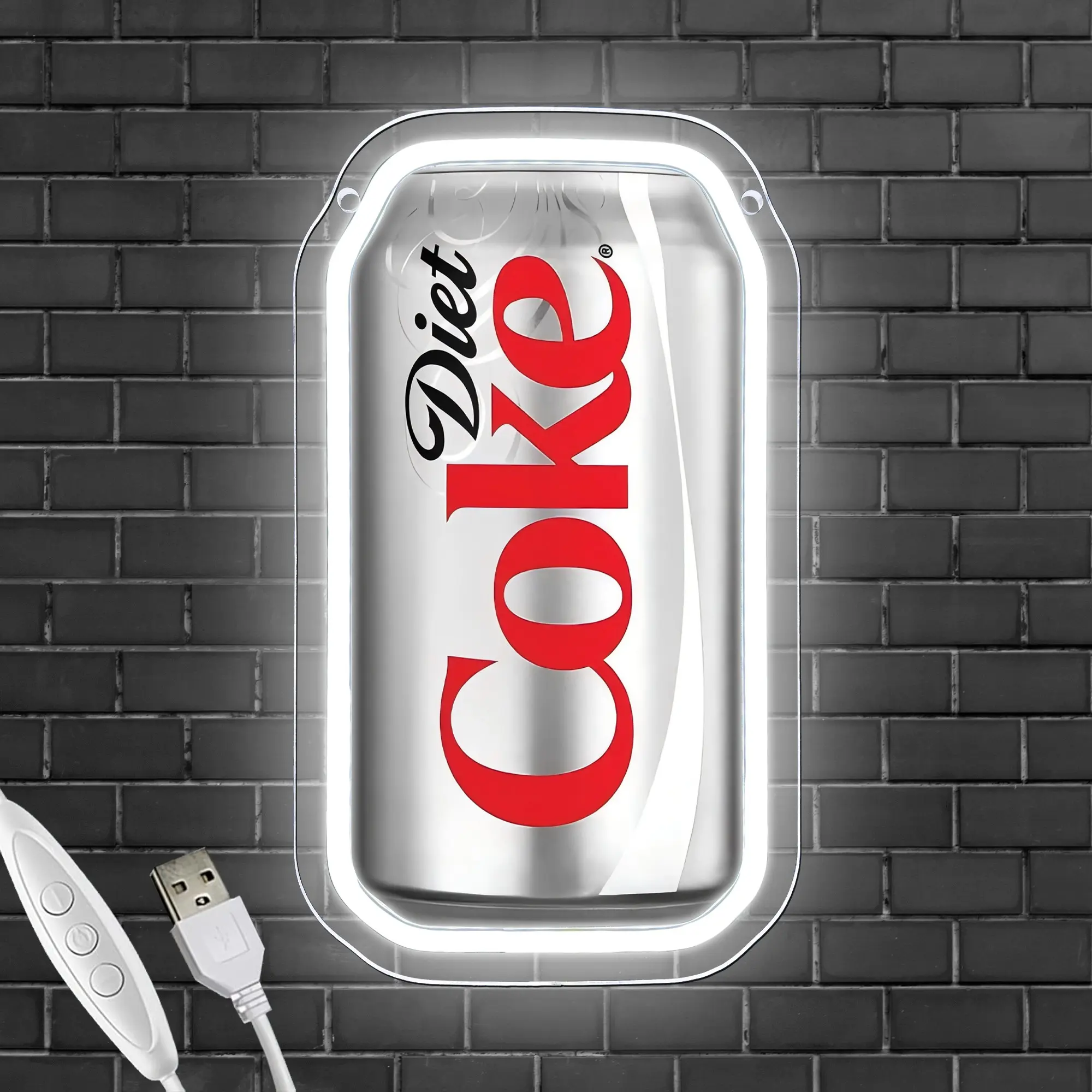 Diet Coke Neon Sign, Dimmable Drink Light For Wall Decor, Led Neon Lights, Decorative Led Light, Decor Neon Signs For Business Man Cave, Bar, Shop, Bedroom, Gifts For Christmas, Birthday