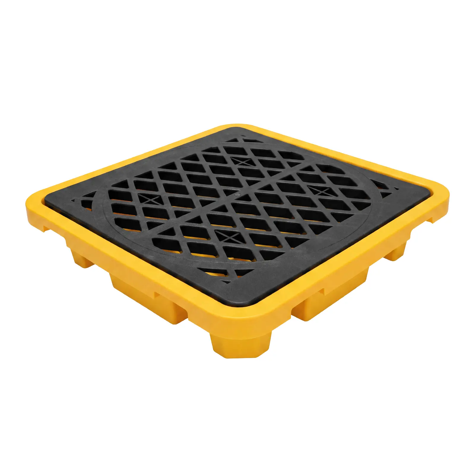 Heavy-Duty Secondary Spill Pallet for 2 Drums – 2000 lbs Capacity – Forkliftable Industrial Plastic Containment Tray – Ideal for Oil & Hazardous Material Handling – Size: 48 x 24 x 4 Inches