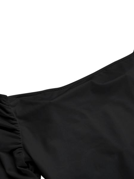 Women's Elegant One-Shoulder U Neck Dress, Thin Fabric Tight-Fitting Fall & Winter Fashion, Stylish Kint Design for Ladies, Formal Wear