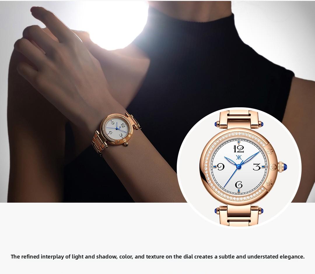 Women's Elegant Round Dial Quartz Watch, Fashionable Wristwatch for Women & Girls, Trendy All-match & Exquisite Watch for Birthday Gift Includes premium gift box vintage