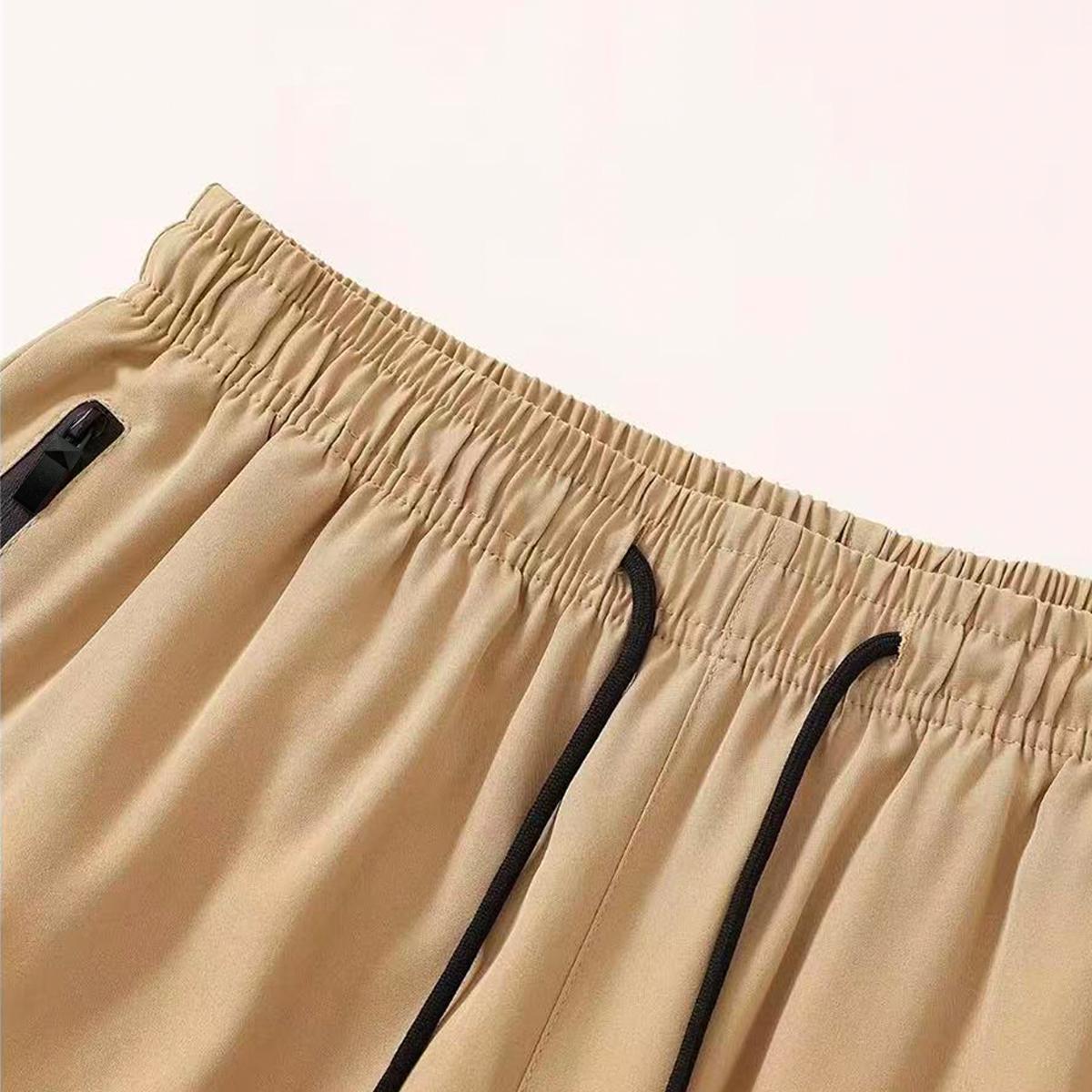 Street Reflective Hybrid Mens Trendy Athletic Shorts with Bold Reflective Graphic Print and Secure Zipper Pockets for Skateboarding Night Runs and Urban Street Style