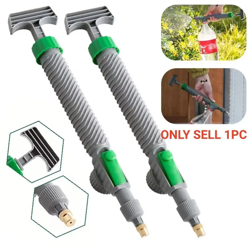 Handheld spray, suitable for various beverage bottles, household disinfection, flower watering, water spraying, pull rod spray, gardening tools, Plant Spray Bottle