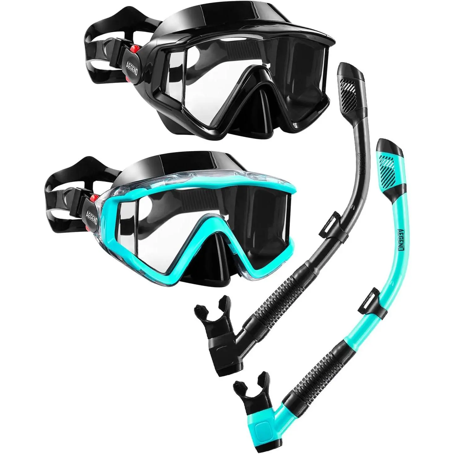 Snorkeling Gear for Adults Youth Kids, Snorkel Mask with Top Dry Valve - Panoramic View Anti-Leak and Anti-Fog with Mesh Bag for Snorkeling, Scuba Diving, Freediving & Swimming