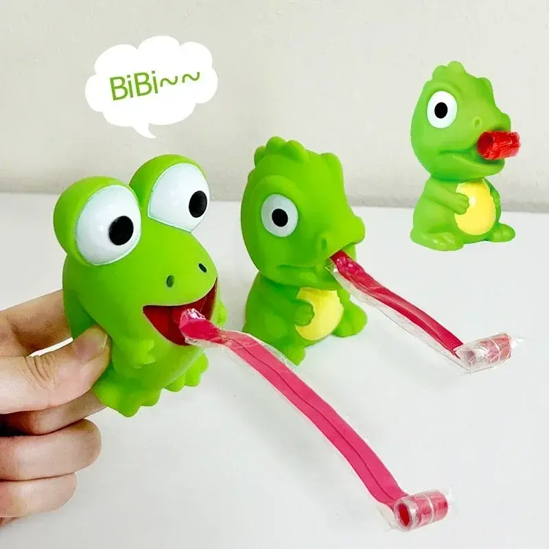 Squishy Pinch Frog Dinosaur Toy | Stretchy Tongue Fidget | Stress Relief & Fun for Kids & Adults | Perfect Christmas & Birthday Gift