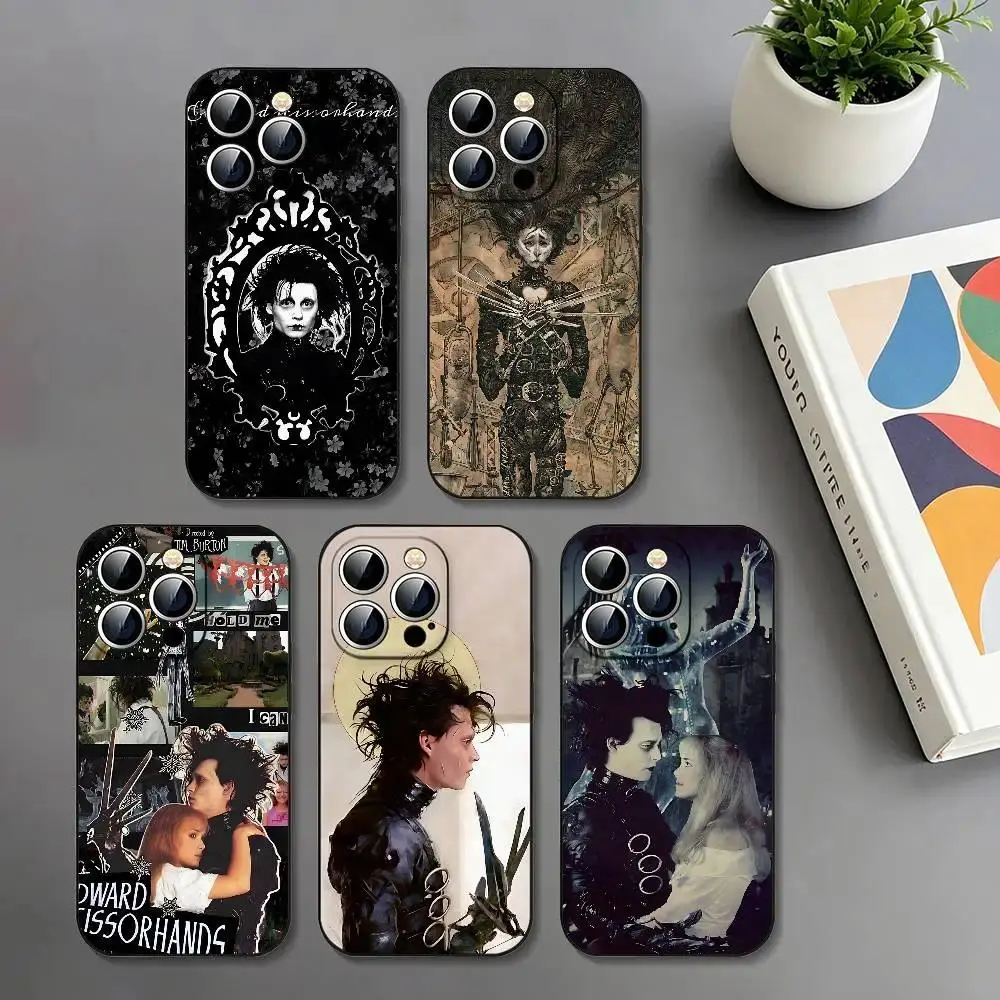 Edward Scissorhands Aesthetic Slim Fit Shockproof Smartphone Case - Multi-Model Protection Accessory for iPhone 11-17 Pro Max/Plus & Samsung Galaxy S23-S25 Devices (For Personal Use)