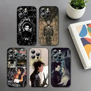 Movie Edward Scissorhands Slim Black Shockproof Phone Case Designed for iPhone 11-17 Pro Max/Plus & Samsung Galaxy S23-S25