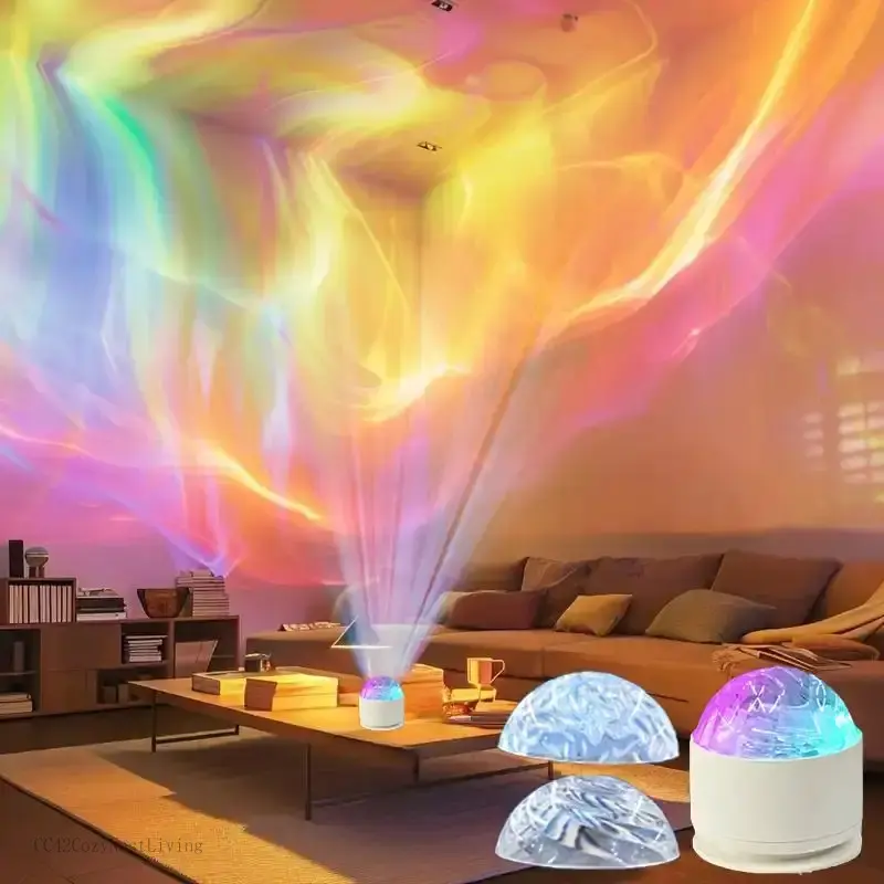 Aurora Projector Night Light, USB Powered 2 In 1 Aurora Projector Night Light with Remote Control, Decorative Light for Bedroom, Party, Home and Office, AudioCC42CozyNestLiving
