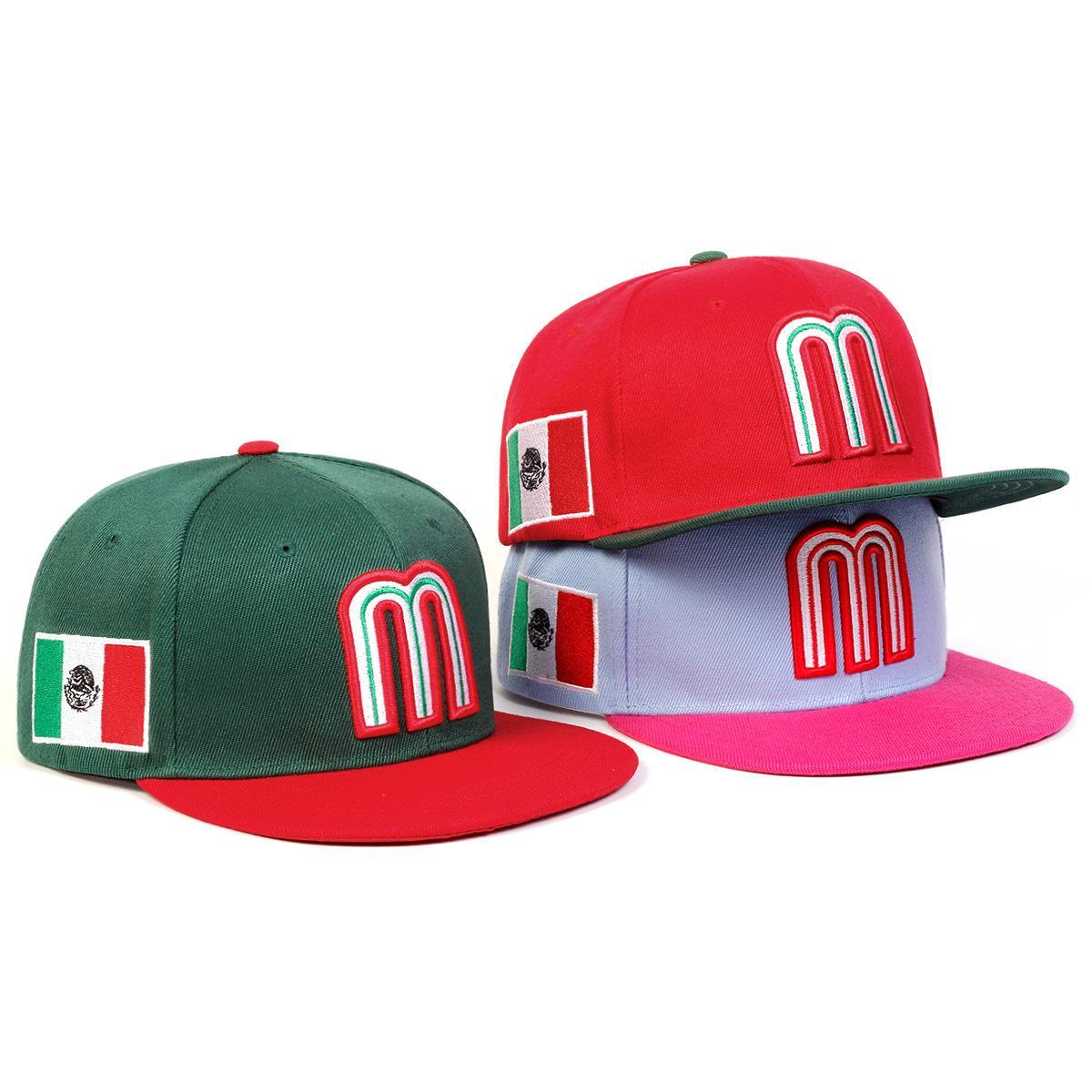 2026 Breathable Adjustable Baseball Cap, Unisex Mexico Flag Letter M Flat-Brimmed Cap, Casual Hip-Hop Street Style Dad Hats, Lightweight Design, for Sports, Travel and Daily Wear, Suitable for All Seasons