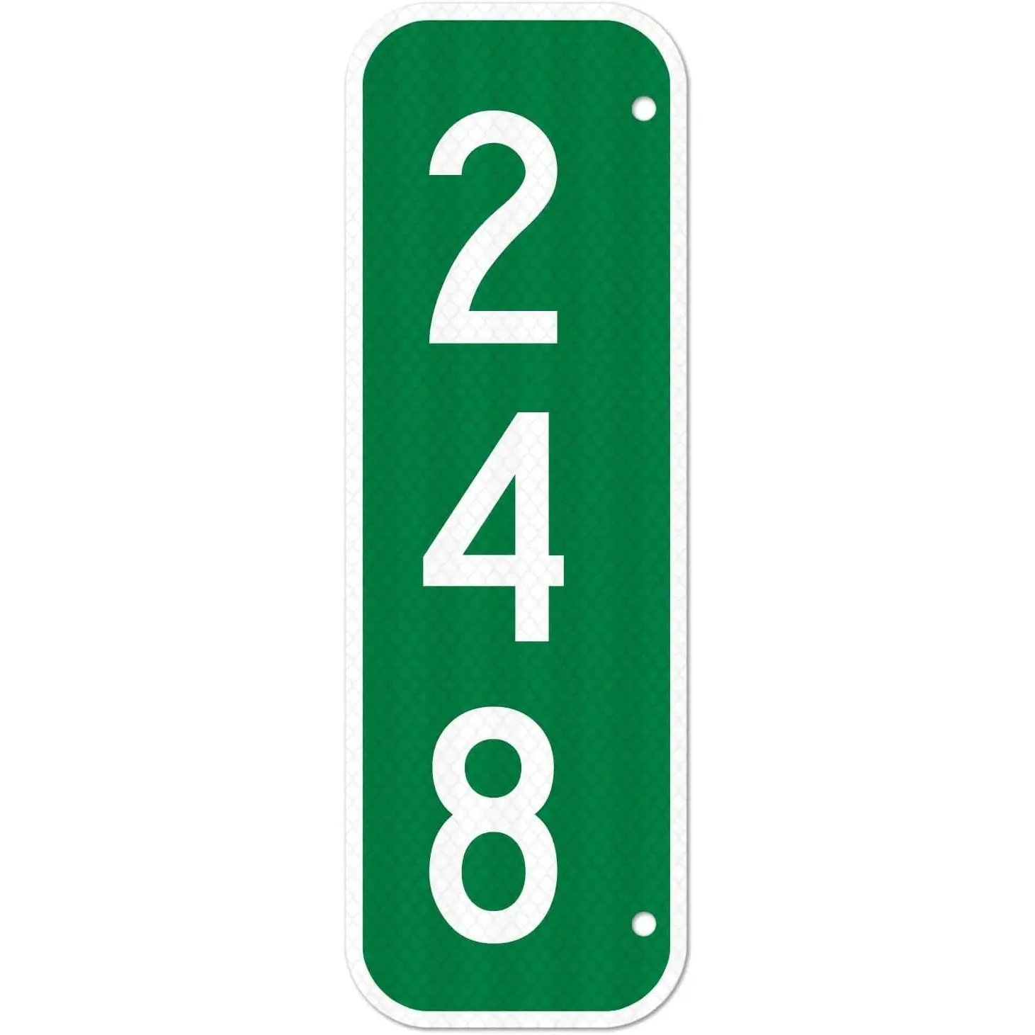 6x18 Size Rectangular Lightweight Aluminium Numbered 911 Address Sign, Custom Emergency Reflective Mailbox Sign, Day & Night Visible, Ideal for Driveway & Multi Unit Buildings