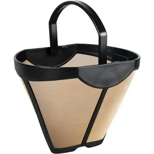 134KKW300 Coffee Permanent Filter Compatible with Ninja Coffee Filter, for CFP Dual Brew Coffee Maker Models CFP201 CFP250A CFP300 CFP301 CFP305 CFP307 Reusable Gold Tone Coffee Filter Basket