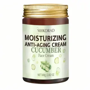 Cucumber Hydrating Cream, Contains Cucumber Extract, Moisturizing, Suitable for All Skin Types, Unisex, 80g, Daily Skincare