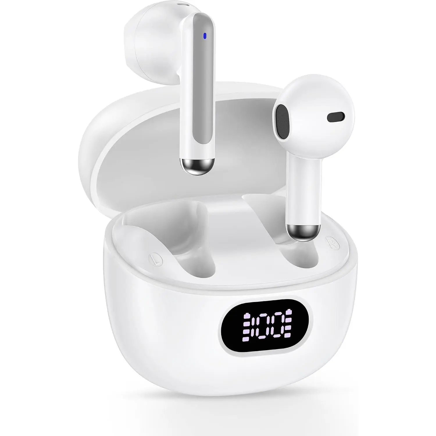 Buds Wireless Earbuds for Google Pixel 10a 9a 10 9 Pro XL Fold 8a 8 Pro 7a 7Pro 6a 6Pro 5 4, Bluetooth Headphones with LED Charging Case, Deep Bass Stereo Sound, 40 Hours Playtime, IP7