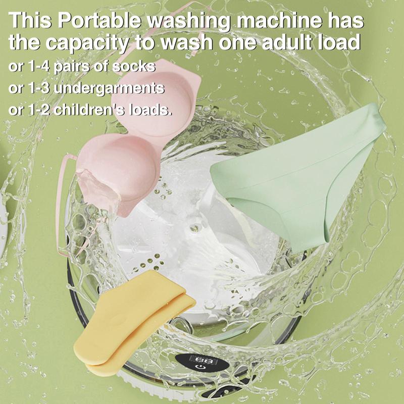 Mini Compact Multifunction Washing Machine for Handkerchiefs, Towels, Lingerie, Baby Clothes and Socks, 3 Washing Modes for Apartments, Dorms, Camping and Travel