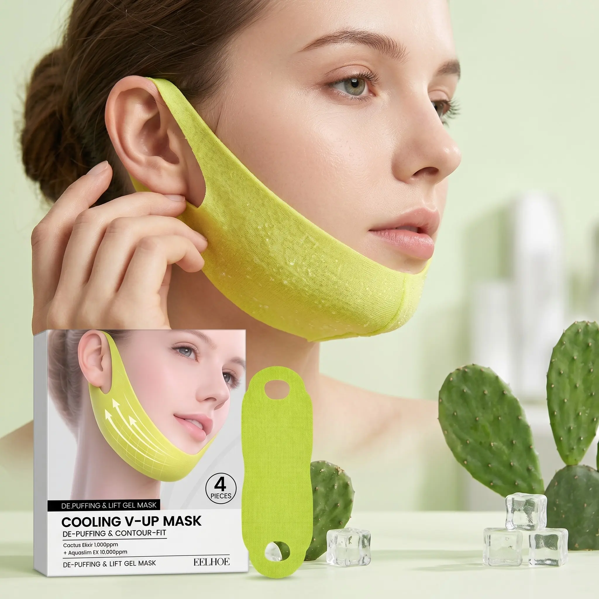 Eelhoe Sculpting Lifting Face Mask, V-Face Lift, Reduces Fine Lines, Tightens Skin, Improves Sagging, Moisturizes, Gentle and Non-Irritating