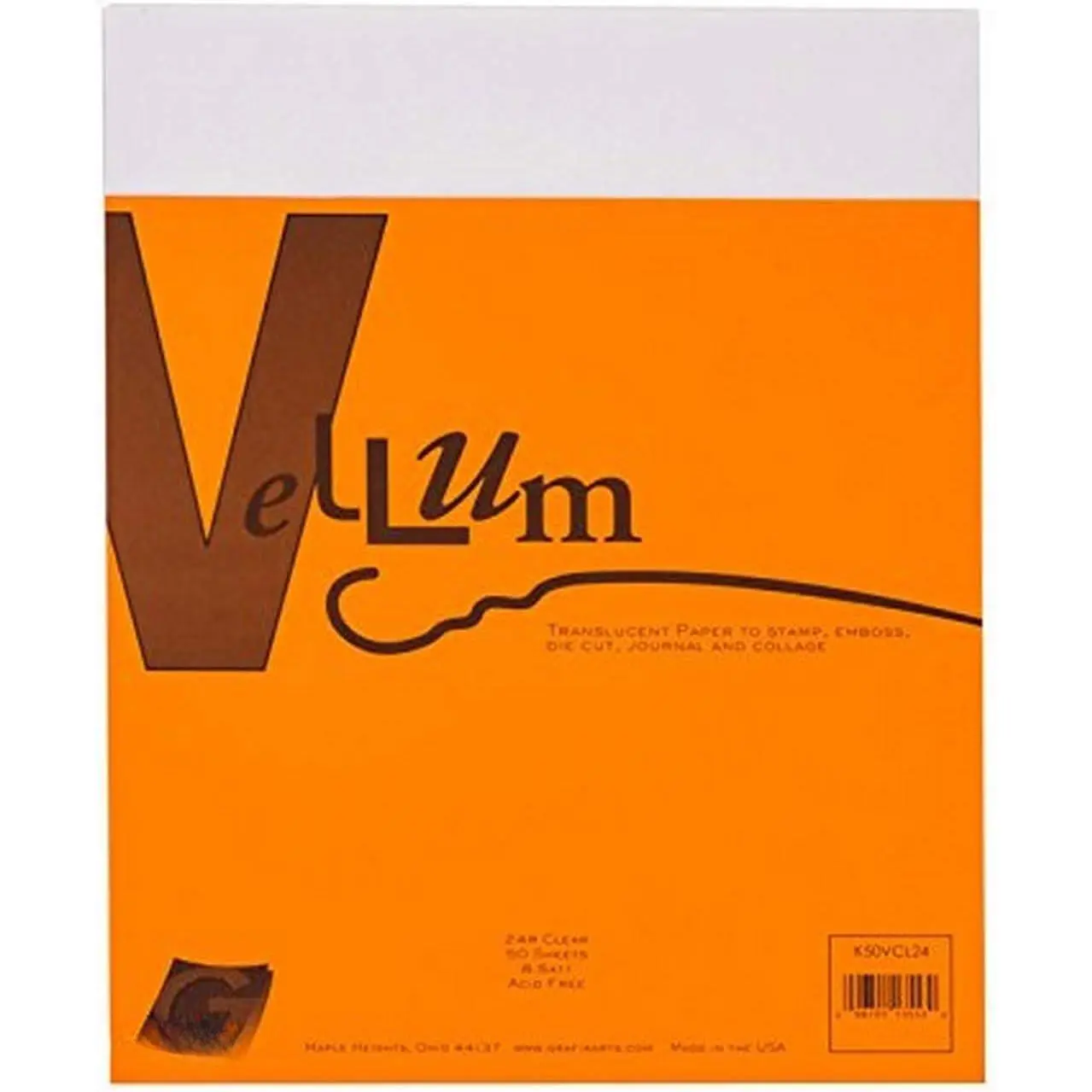 Vellum Translucent Paper, 8.5 x 11 in, Pack of 50