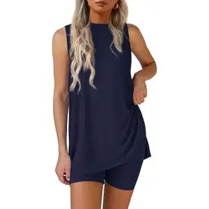 2 Piece Sets for Women 2026 Summer Matching Lounge Shorts Set Resort Airport Travel Loungewear Outfits Clothing