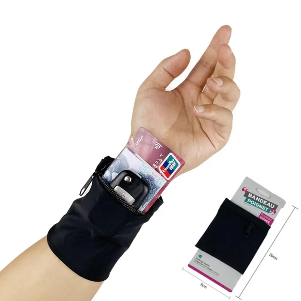 GARVEE Universal Armband for Phone, Arm Sleeves, Key Holder for Adults, Unisex, Running Bracelet, Jogging, Gym/Sports Exercise, Black