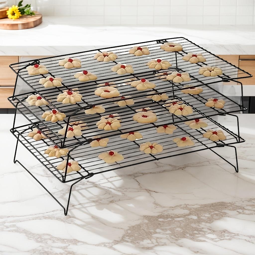 2/3pcs, Foldable And Stackable Cooling Rack For Baking Food, Ideal For Cookies, Bread, Pastries And More, Baking Tool, Kitchen Gadget, Kitchen Accessory