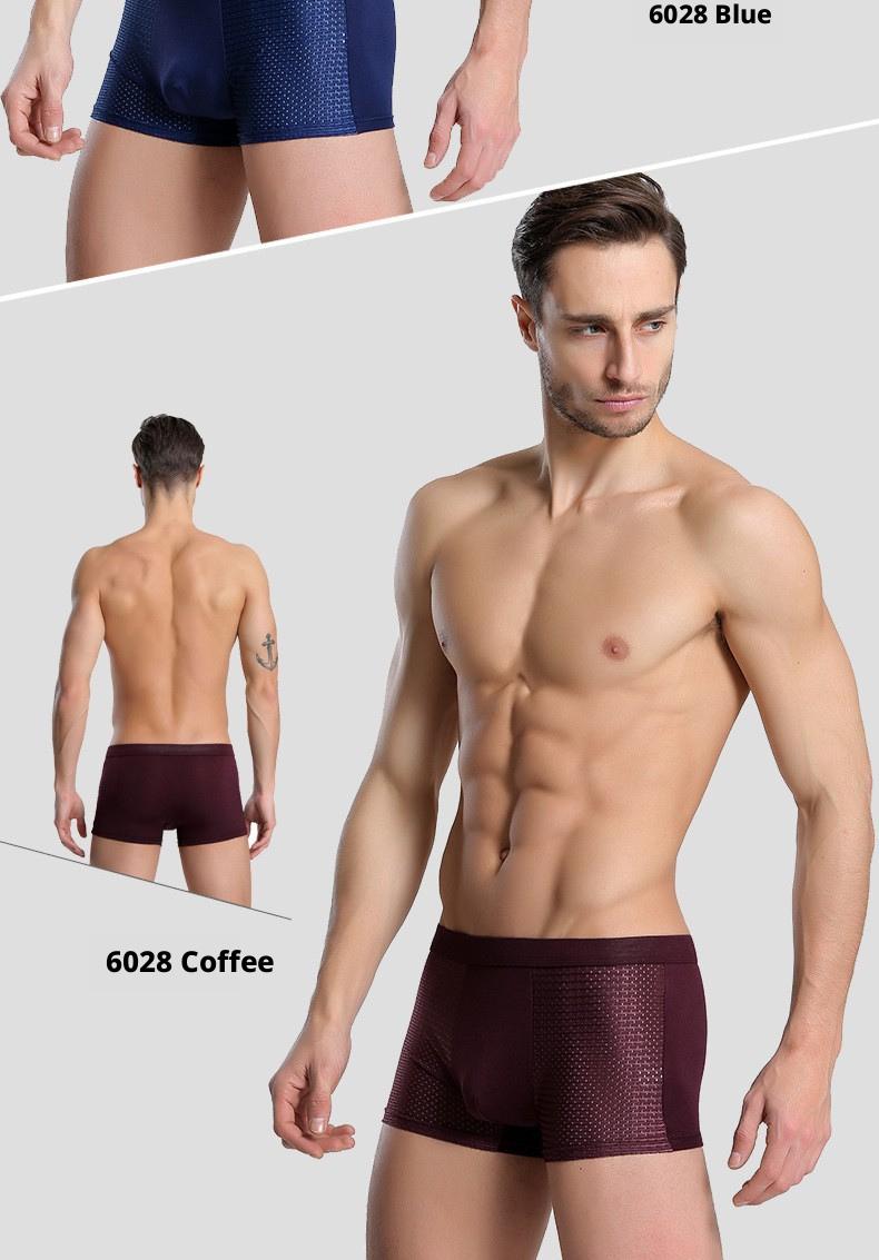 Men's Ice Silk Breathable Mesh Boxer Briefs Ice Silk Bamboo Fiber Moisture Wicking Quick Dry Soft Comfortable Cool Anti Odor Underwear For Summer Daily Wear Workout Gym Sports Casual Hot Weather 4 Pack Multicolor