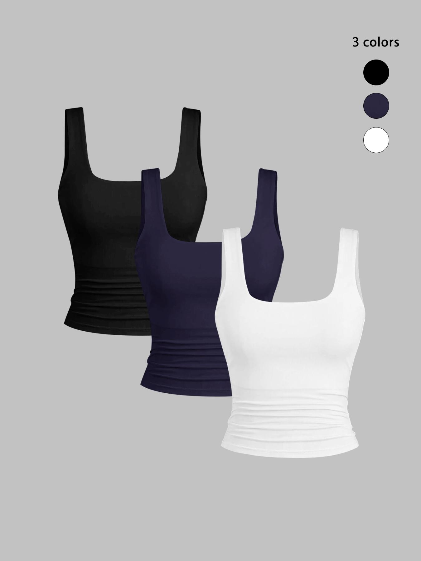 Women's Solid & Leopard Print Slim Tank Top, Casual Sleeveless Top for Spring & Fall, Ladies Clothes for Daily Wear