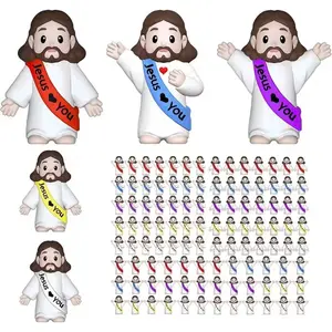 100 Mini Jesus Figurines, Creative 'jesus Loves You' Desk Decor, Religious Gifts for Easter, Christmas, Thanksgiving, New Year, Church Events