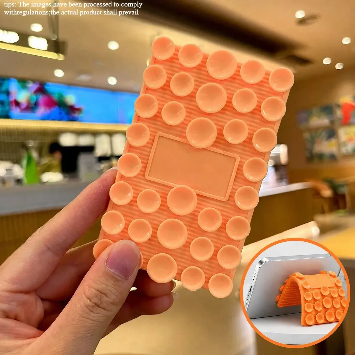  Flexible Silicone Suction Cup Phone Stand Foldable Washable Mobile Holder Multi-Angle Desktop Support Universal Sticky Bracket