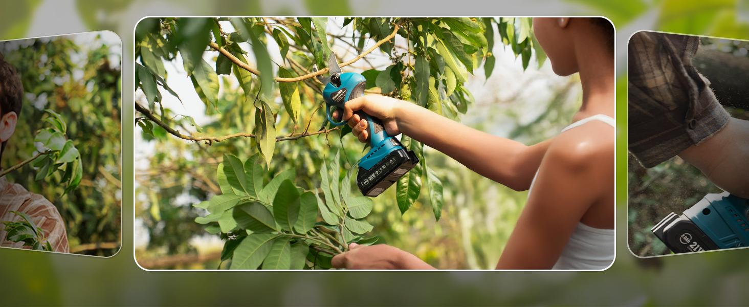 SEESII Mini Chainsaw & Pruning Shears: 6" Electric Saw Brushless & 1.3" Pruner with 2×2.0Ah Batteries, Cordless Combo for Wood Cutting/Branch Trimming, Gardening Tools for Dad Men Husband SP600 #TikTokShopBlackFriday