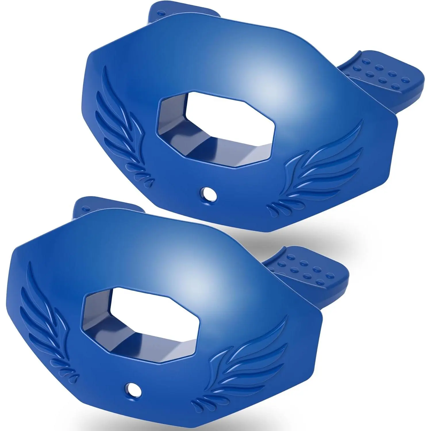2Pcs Football Mouth Guard,Youth Mouth Guard Football,Football Mouthpiece with Strap,No Boil, Soft and Durable, Maximum Breathing Channel,Fits Adult,Youth Hockey Rugby(Blue)