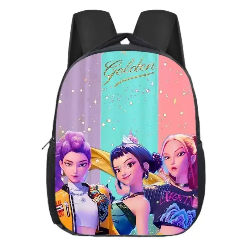 Girls' Large-Capacity Lightweight Polyester Weave Anime Print Roller Backpacks for School - Adjustable Straps, Zipper Closure, Preppy Look, Hazard-Free, Ideal for School/Travel, College Students