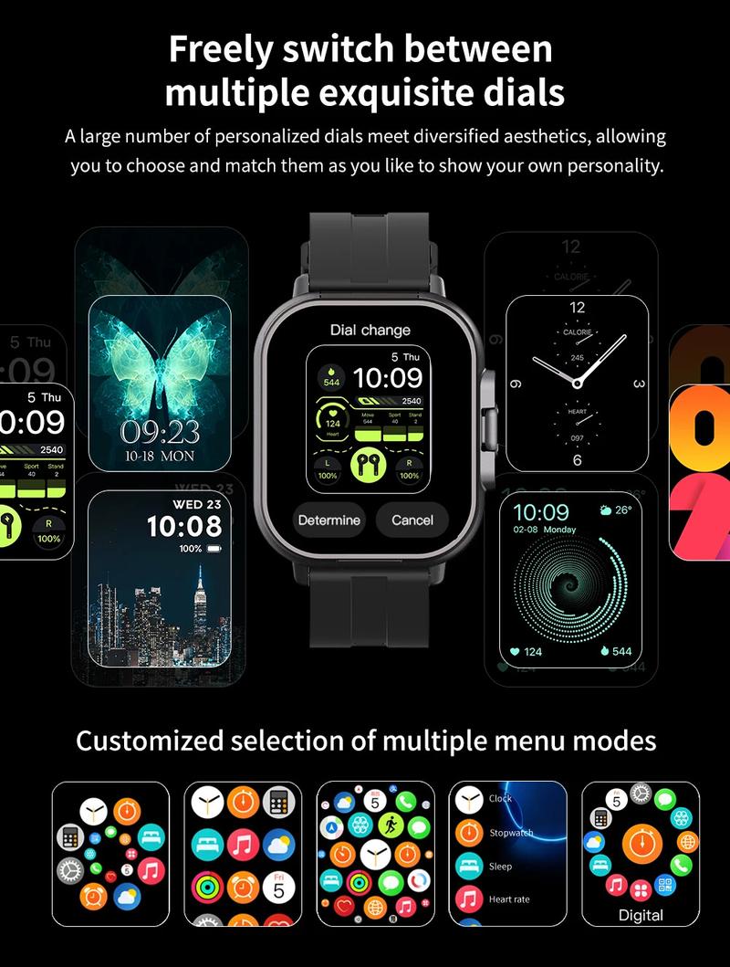 Smart Watch with Earbuds, 2.01" HD Screen Fitness Watch, 2 in 1 Smartwatch with 100+ Sport Fitness Tracker, Sleep/Heart Rate/Blood Pressure Monitor Pedometer for iOS & Androd,Black Smart Watch with Earbuds, 2.01" HD Screen Fitness Watch, 2 in 1 Smartwatch with 100+ Sport Fitness Tracker, Sleep/Heart Rate/Blood Pressure Monitor Pedometer for iOS & Androd,Black