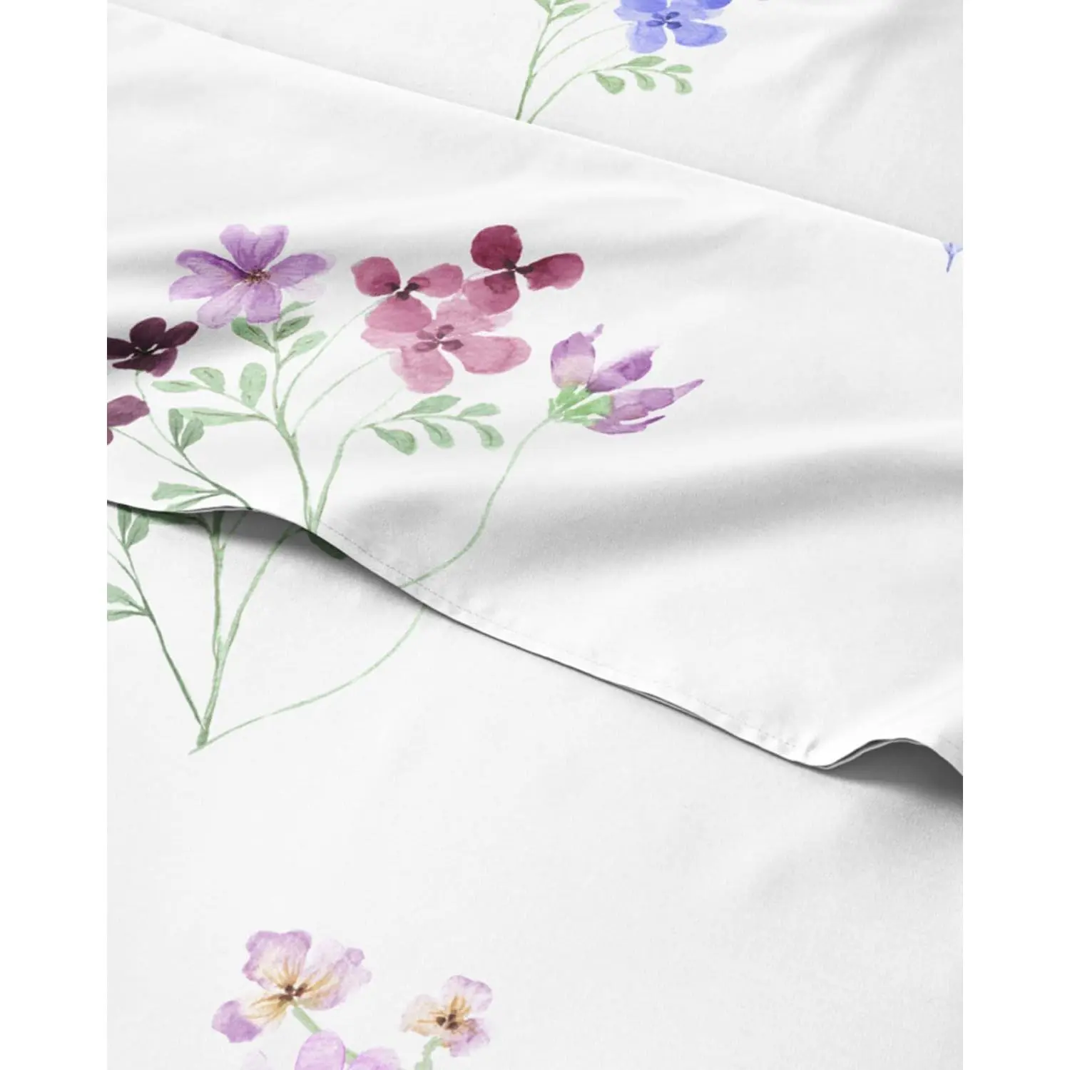 Floral Sheets - Butterfly Floral Bed Sheet Set - 1 Flat, 1 Fitted & 2 Pillowcases w/ Deep Pockets - Wrinkle & Fade Free - Boho Botanical Bedding - Ultra-Soft, Breathable and Cooling - Queen Size Set