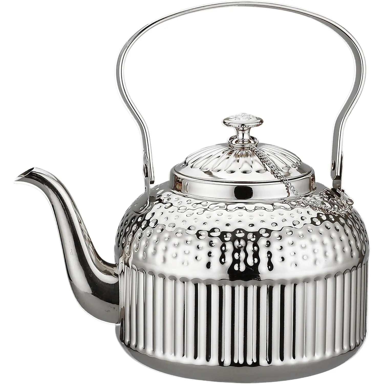 Antique 1.4L (45 Oz) Stainless Steel Teapot with Infuser