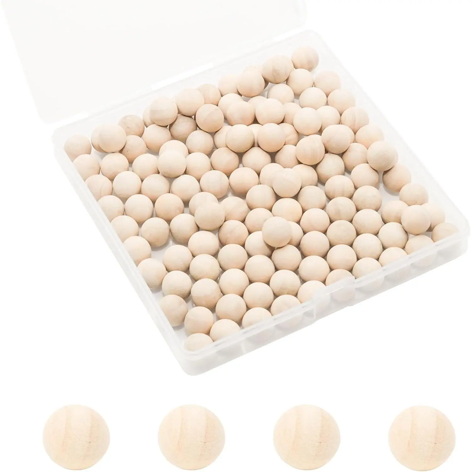 120 count Wooden Round Ball 3/8" (10mm) Unfinished  Balls for Crafts,  Beads, Crafting  Rounds, Wooden Circles, DIY Project