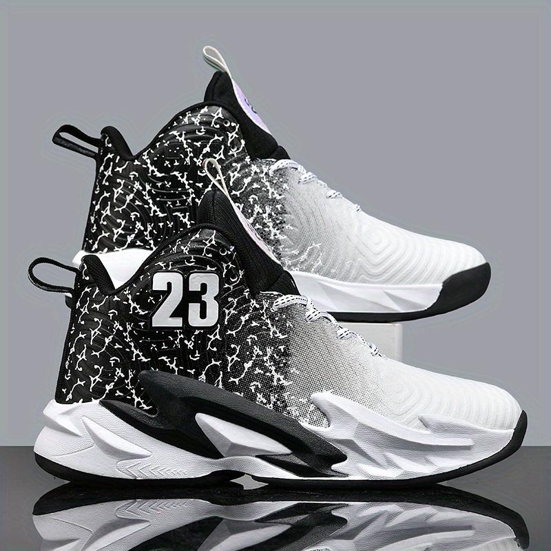 UYCEKK Men'S Gradient Color Basketball Shoes - Breathable Low-Top Sneakers with Shock Absorption, Durable Rubber Sole & Fabric Lining for Training, Running, Outdoor Sports, Basketball Gear, Athletic Footwear, Sleek Sports Design, Cushioned Support