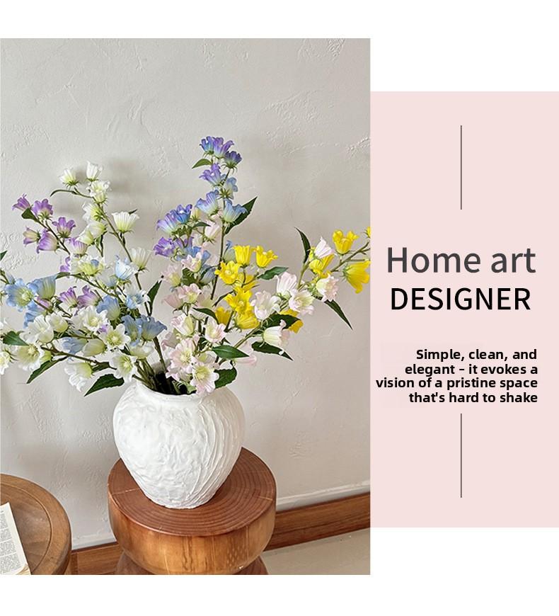 Long-stemmed wind chime flowers, artificial lilies of the valley, fake flowers for home decoration, living room and dining table decor, wedding hall floral arrangements